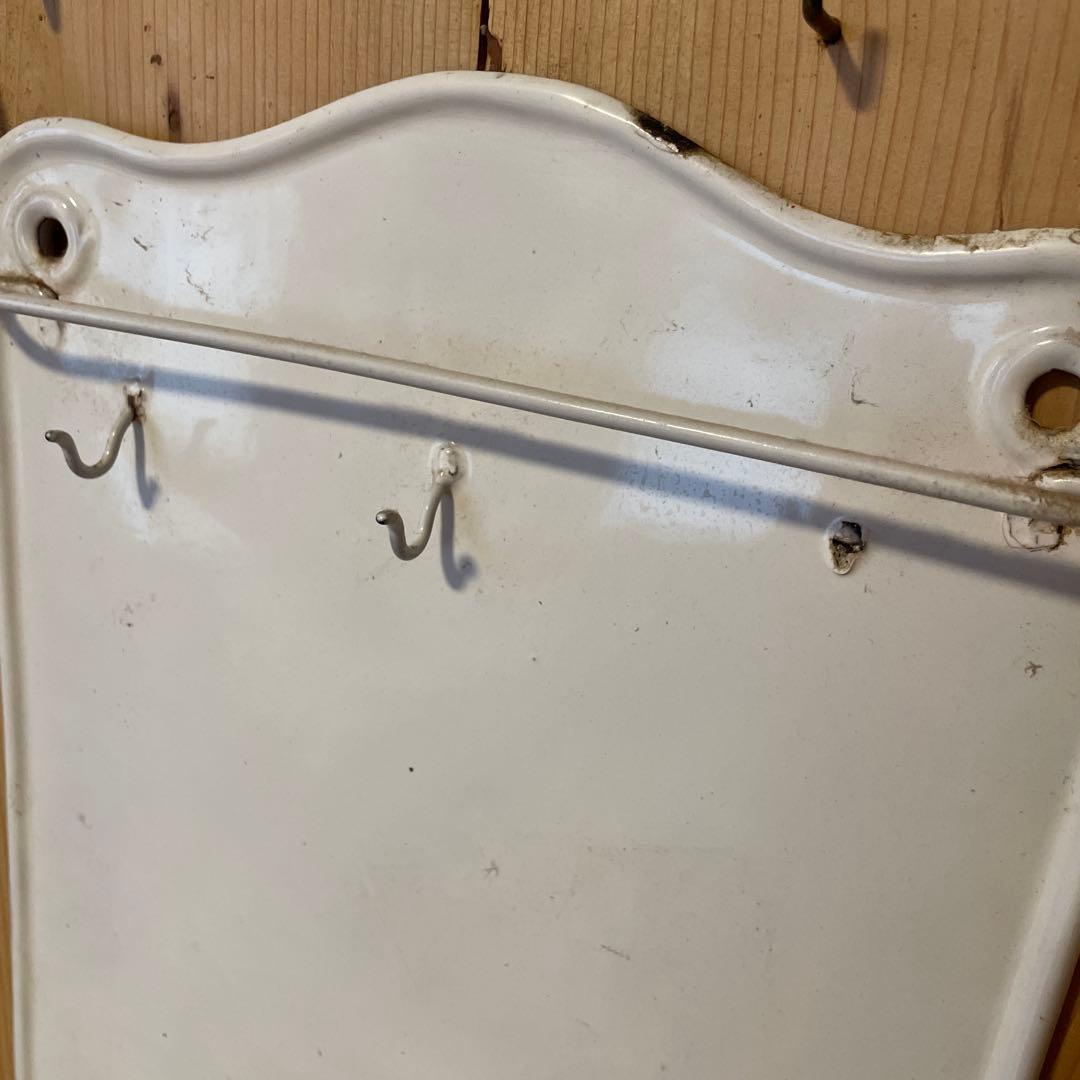 アンティーク　フック付きレードルラック