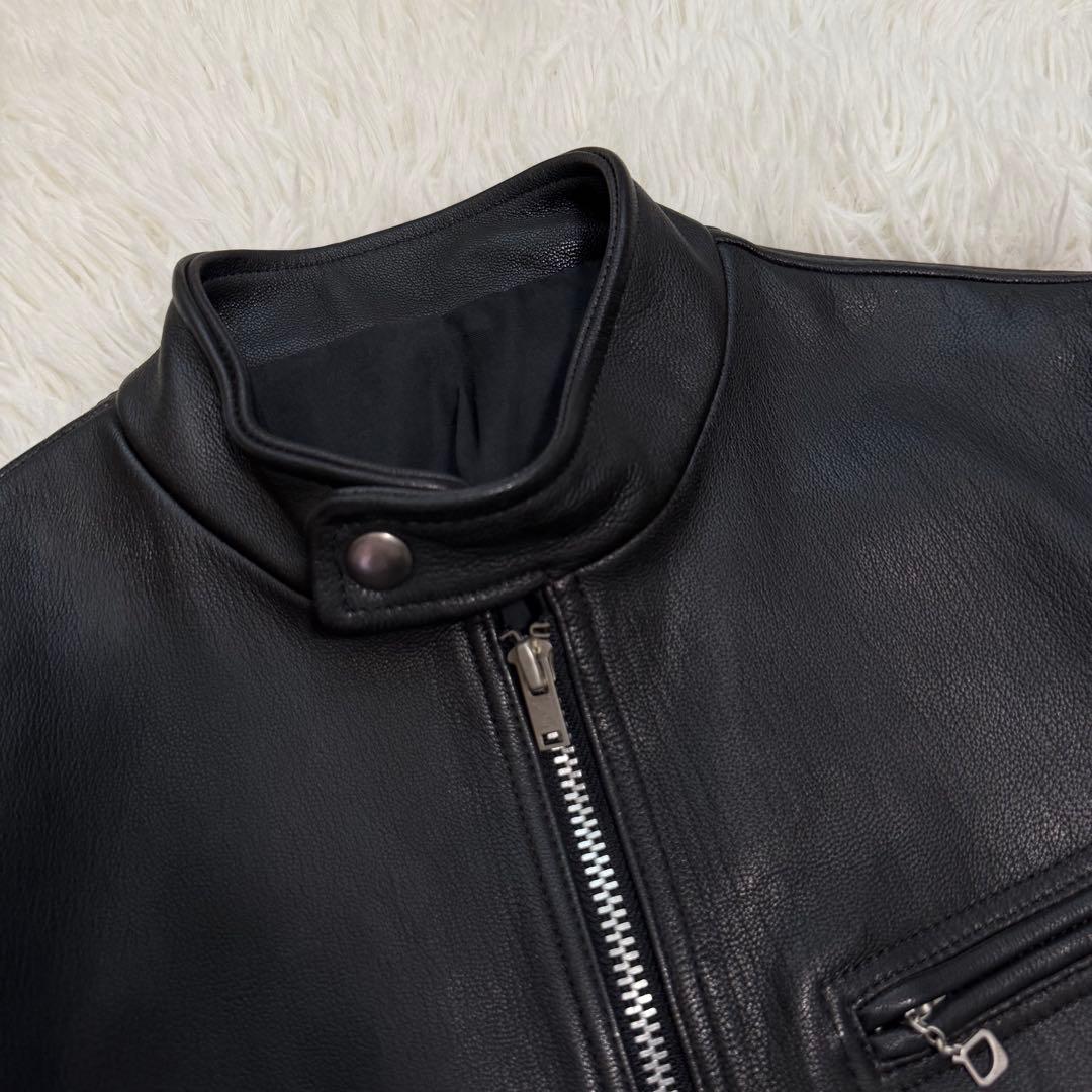 美品Lサイズ相当　scye シングルライダースジャケット　ラムレザージャケット