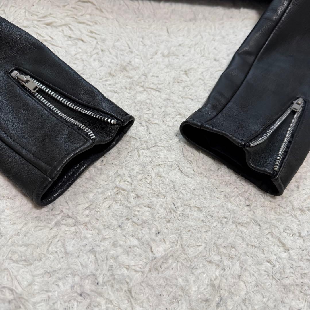 美品Lサイズ相当　scye シングルライダースジャケット　ラムレザージャケット