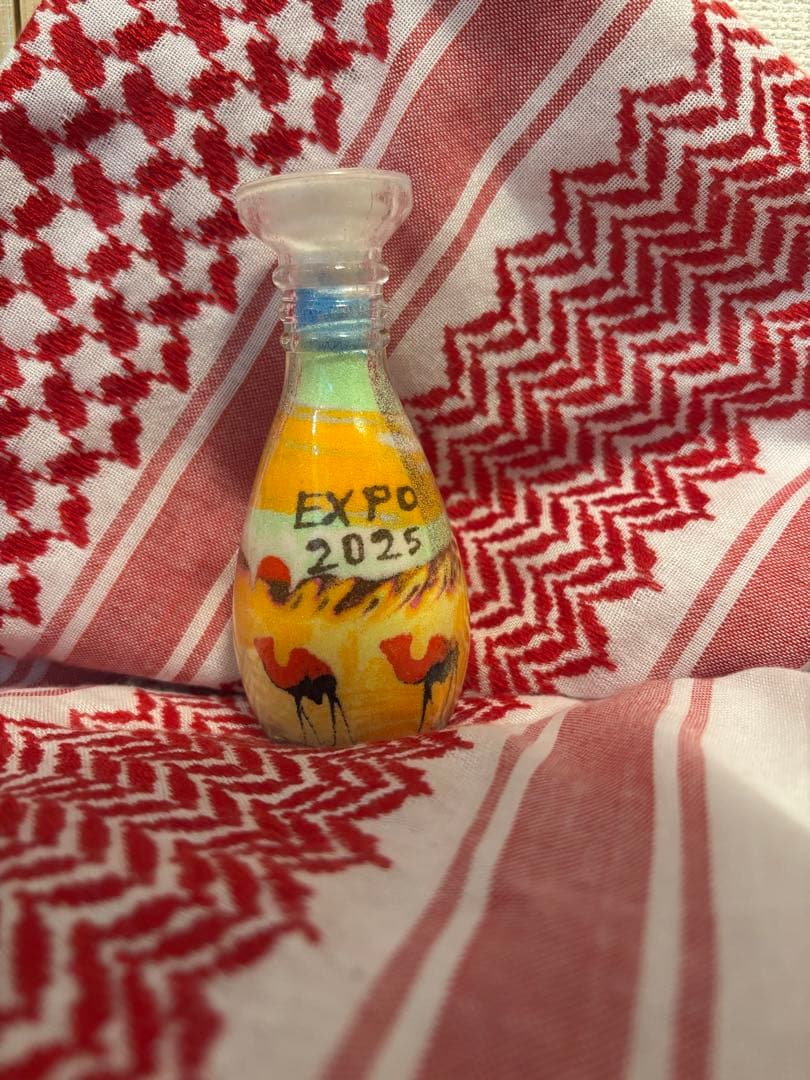 万博　ヨルダン館　サンドアート