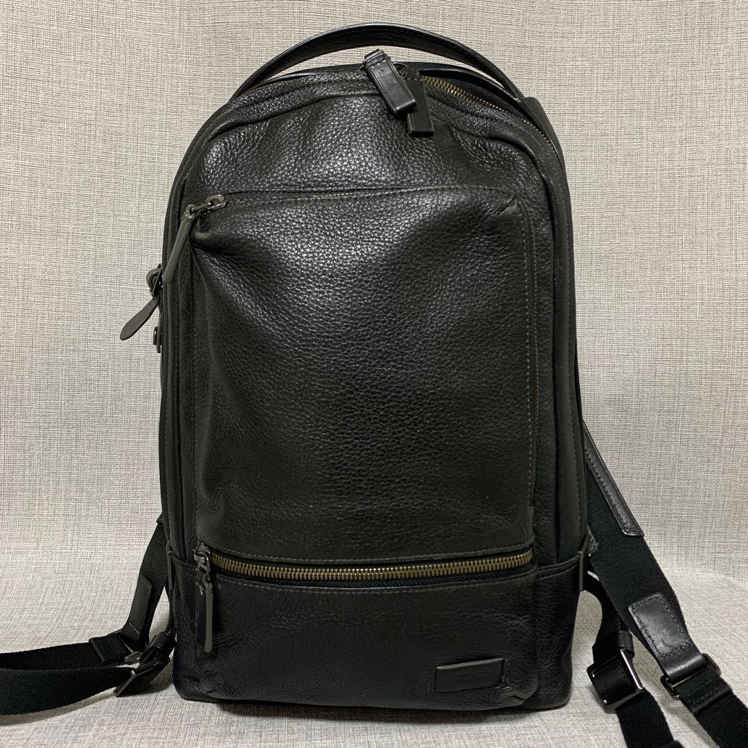 TUMI トゥミ ハリソン ベイツ オールレザー リュック ブラック ビジネス