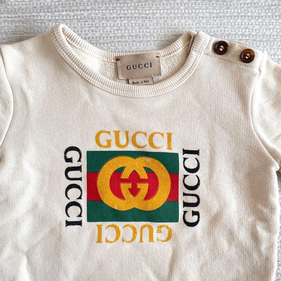 【GUCCI】グッチ　ロゴスウェットシャツ　男女兼用　12−18m 80cm