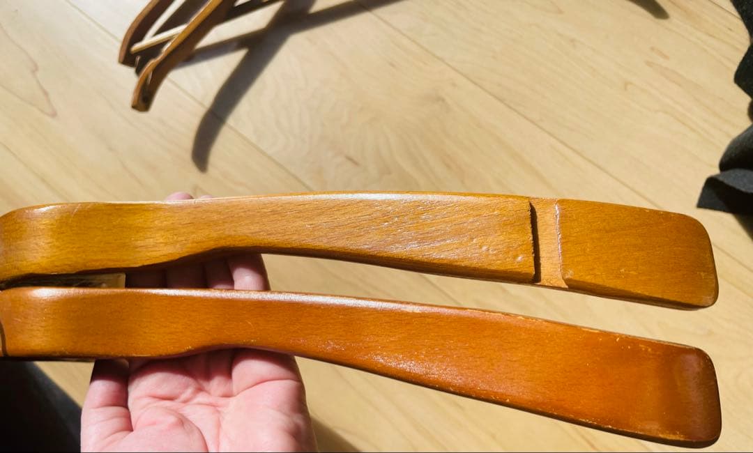 エルメス　木製衣類ハンガー 5本セット　#Hermes