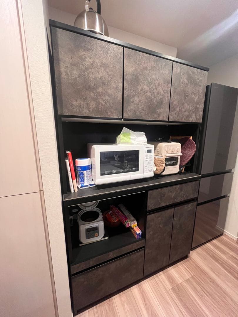 【saruget2017】大川家具 コンセント付 キッチンボード 完成品