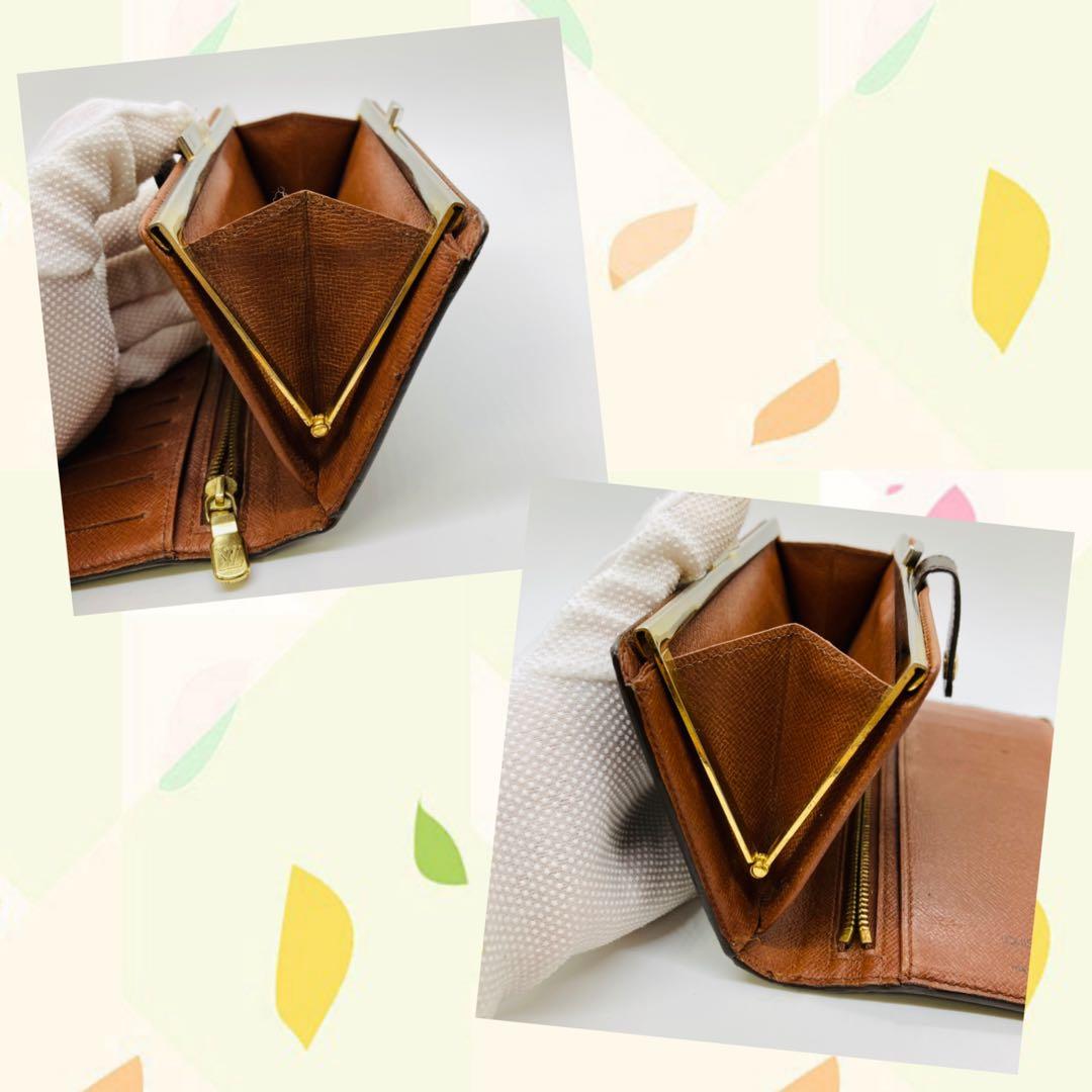 ルイヴィトン モノグラム コンチネンタル クラッチ がま口 長財布 A847