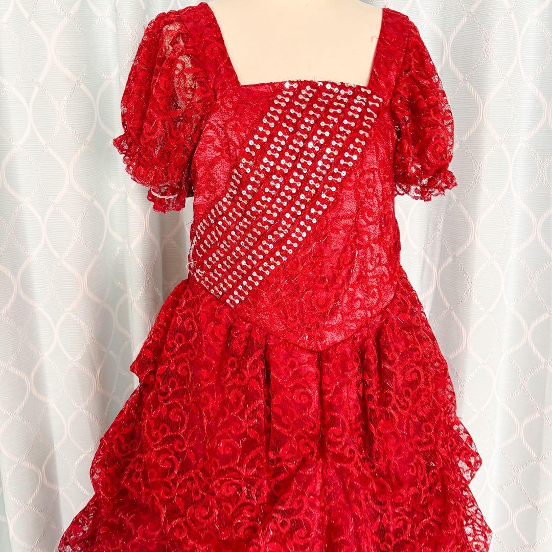 【大きいサイズ】カラオケ衣装 ステージドレス レース仕立てのワインカラードレス