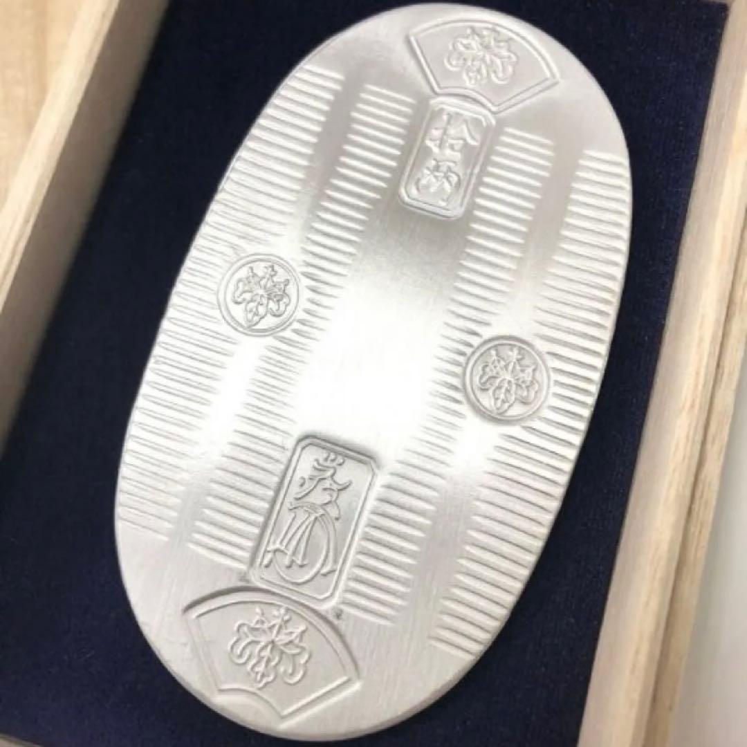 純銀 造幣局検定刻印入り小判 天保五両判 100g