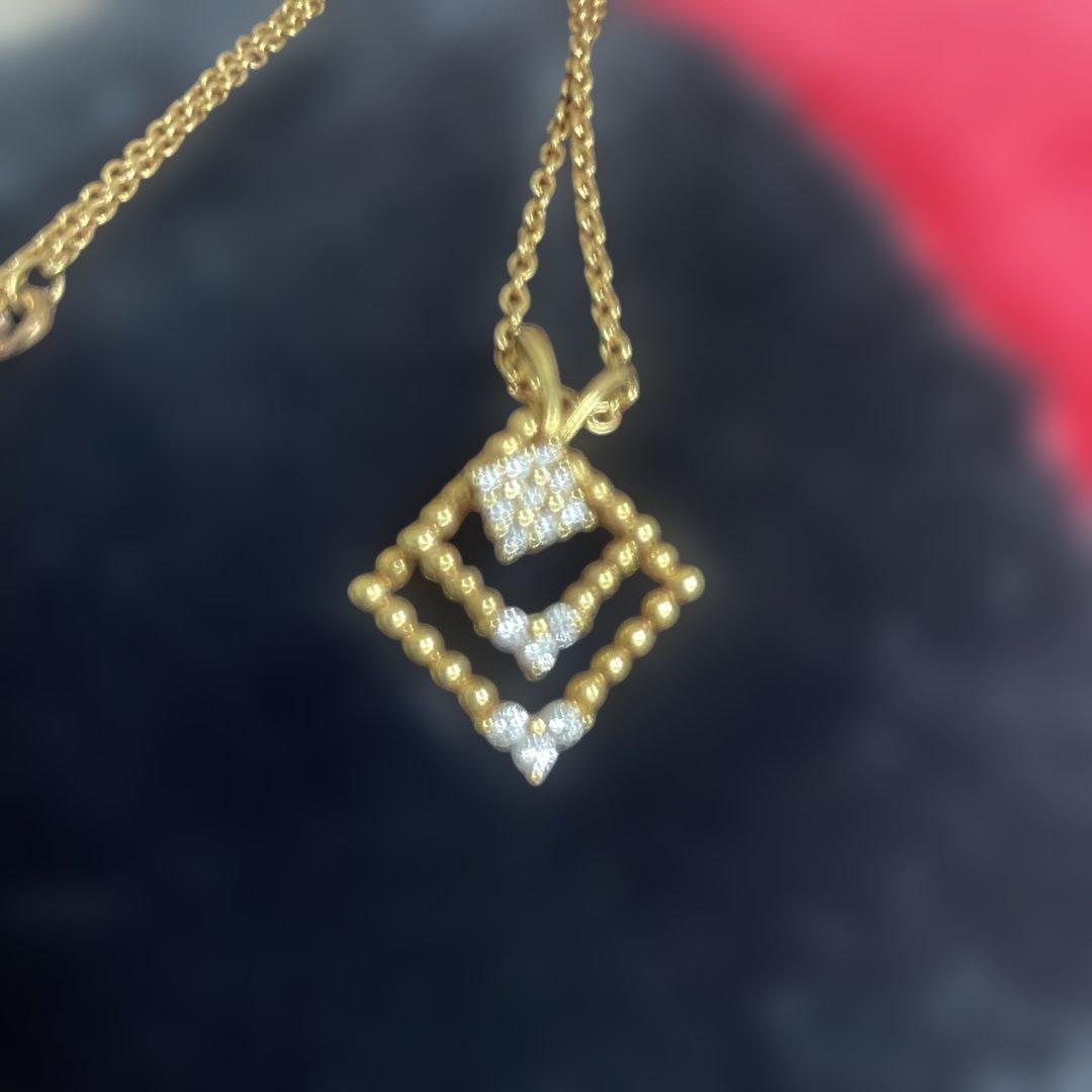 ウォルサム メレダイヤ ペンダントトップ イエローゴールド スウィング