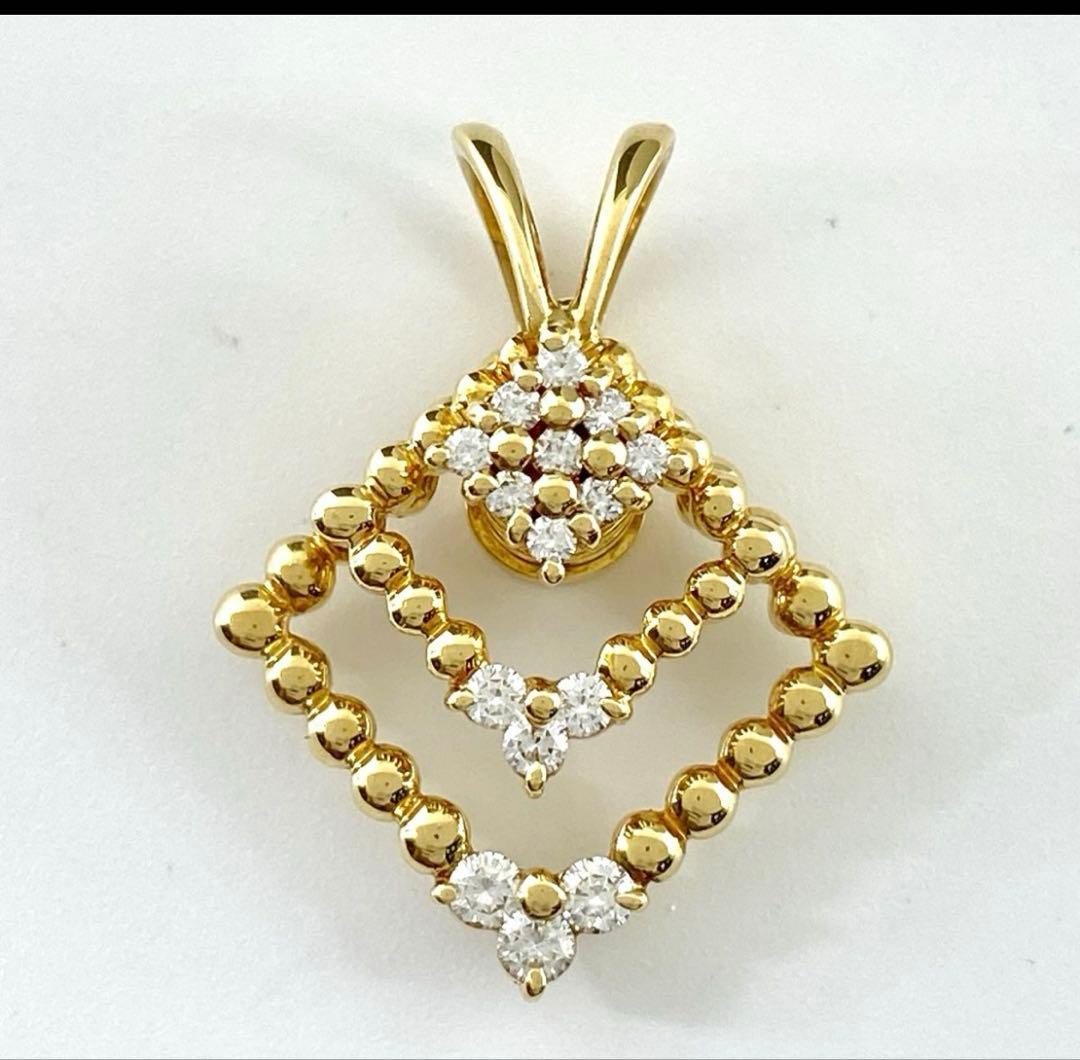 ウォルサム メレダイヤ ペンダントトップ イエローゴールド スウィング