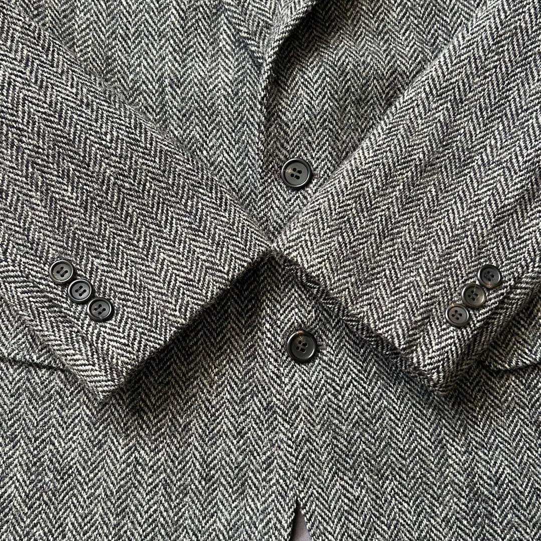 極美品 ハリスツイード ヘリンボーン AB7 テーラードジャケット ブレザー
