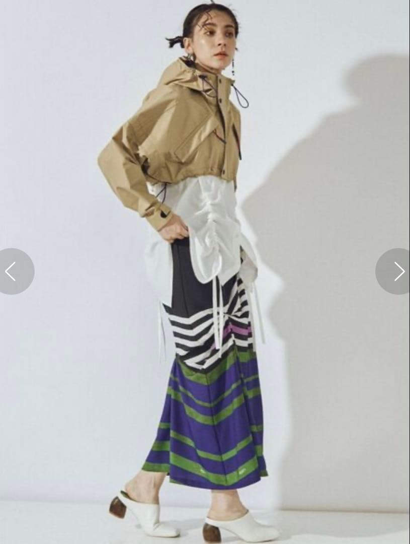 UN3D. ヘムギャザーシャツキャミソール