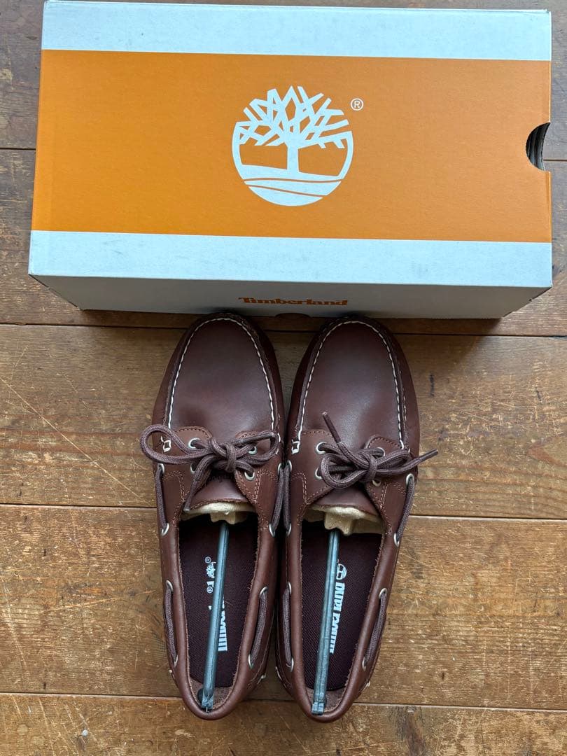 新品　試着のみ　Timberland ブラウン ローファー　デッキシューズ