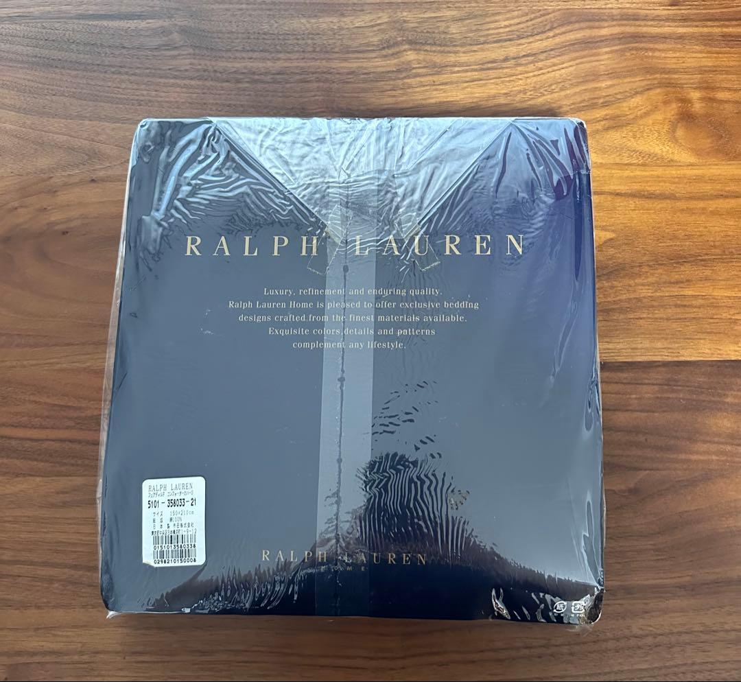 未使用ラルフローレン　シングルコンフォーターカバー&ピロケース2枚　キナリ地花柄