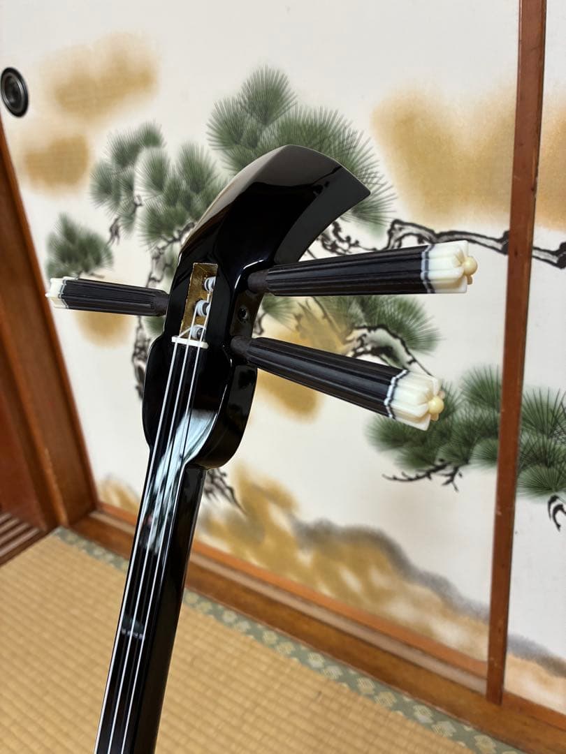 沖縄三線！貴重！知念大工型！本蛇皮！本張り！【一枚張り】⑤⑨