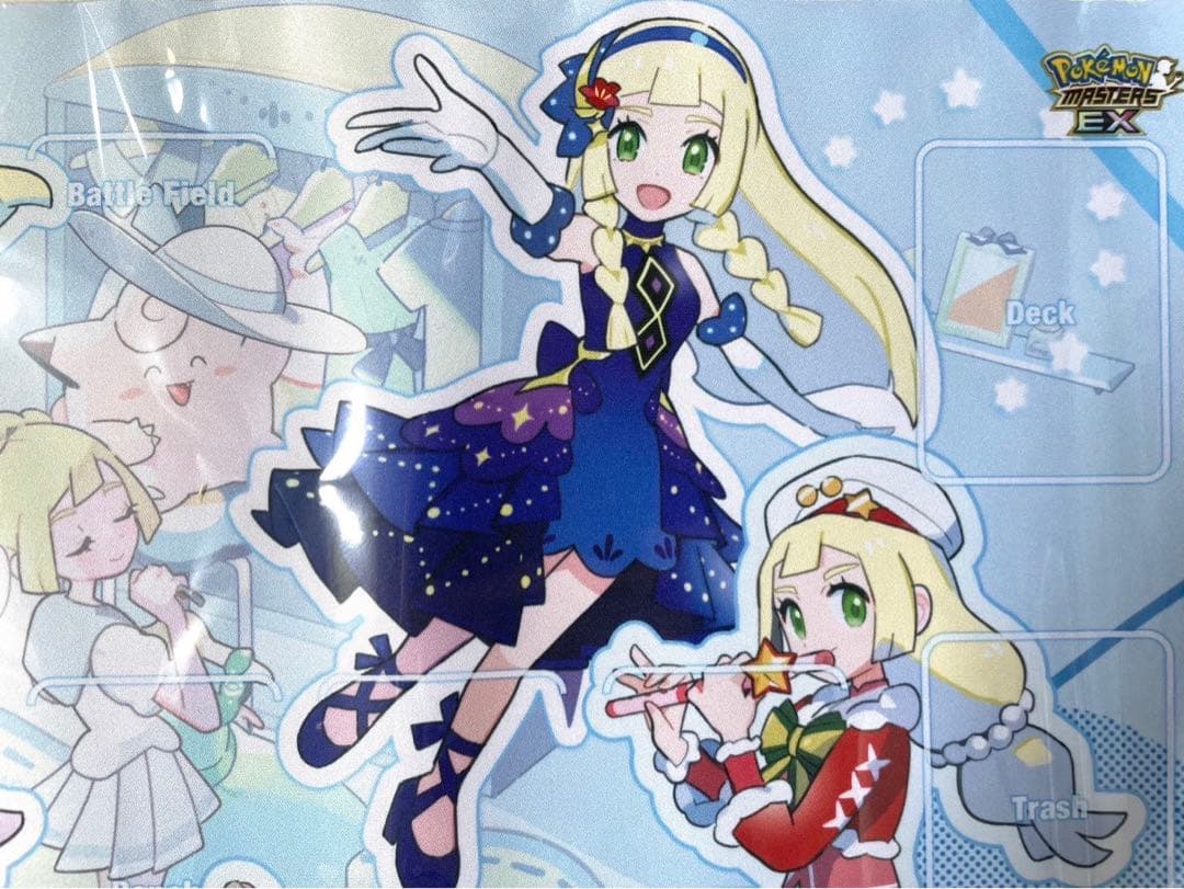 新品　ポケモンマスターズEX ラバープレイマット おしゃれを楽しむリーリエ