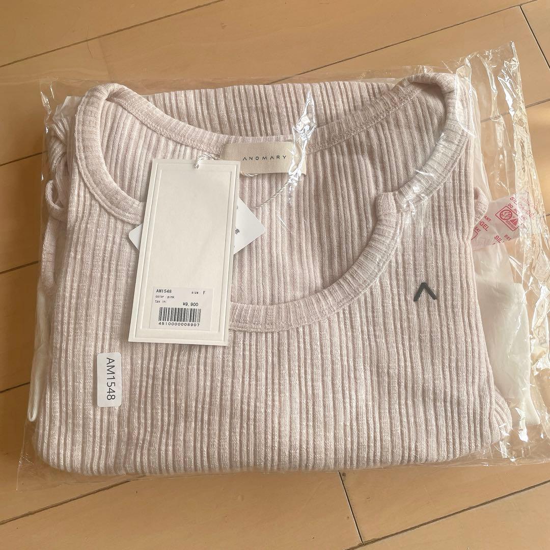 【即日発送】andmary Lala shirring ribbon tops