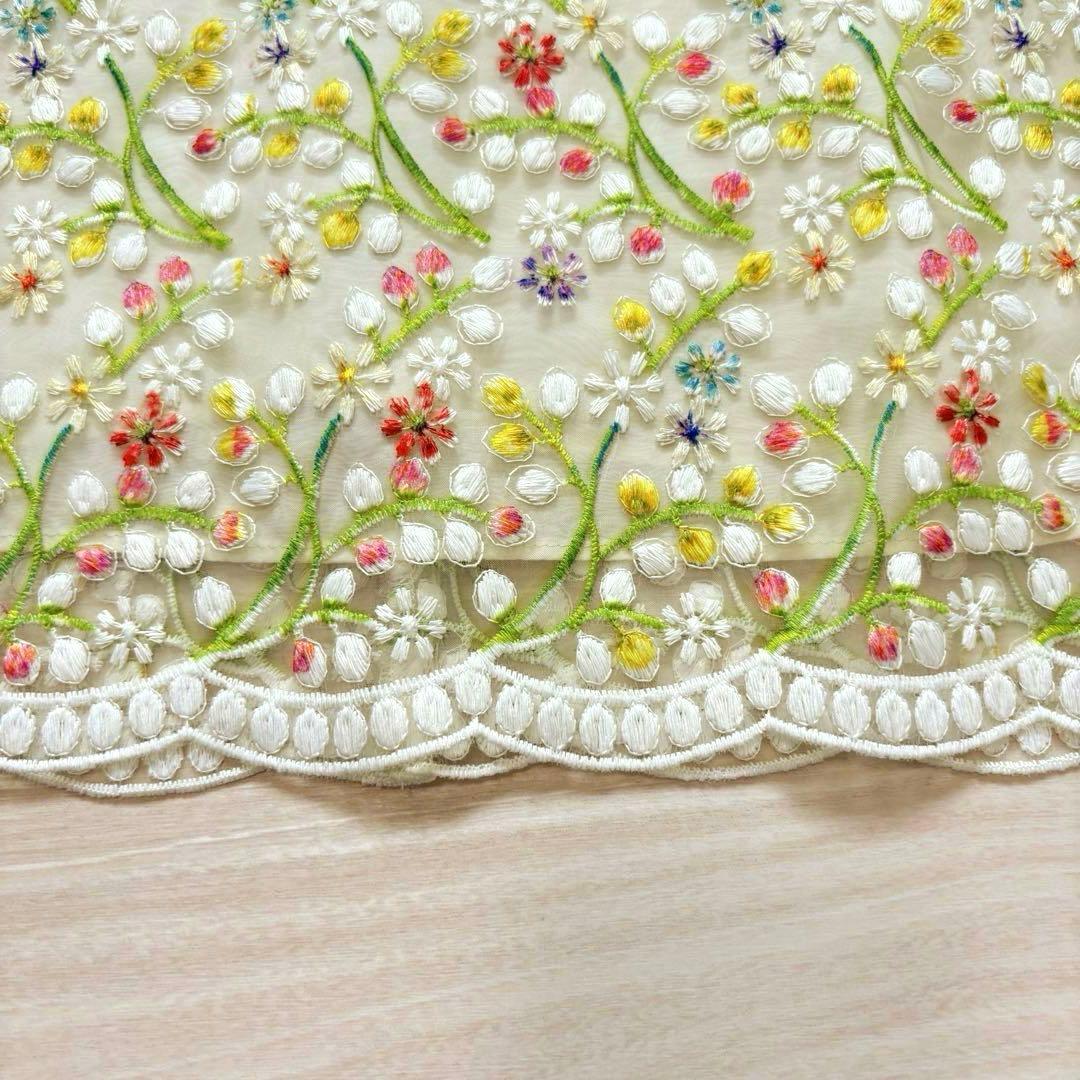 るーす【美品】エムズグレイシー 花柄 ワンピース 刺繍 レース ウエスト