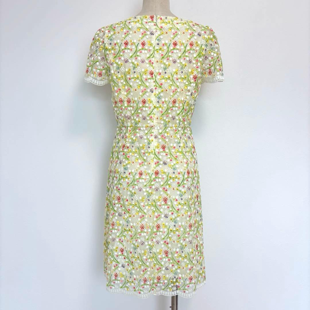 るーす【美品】エムズグレイシー 花柄 ワンピース 刺繍 レース ウエスト