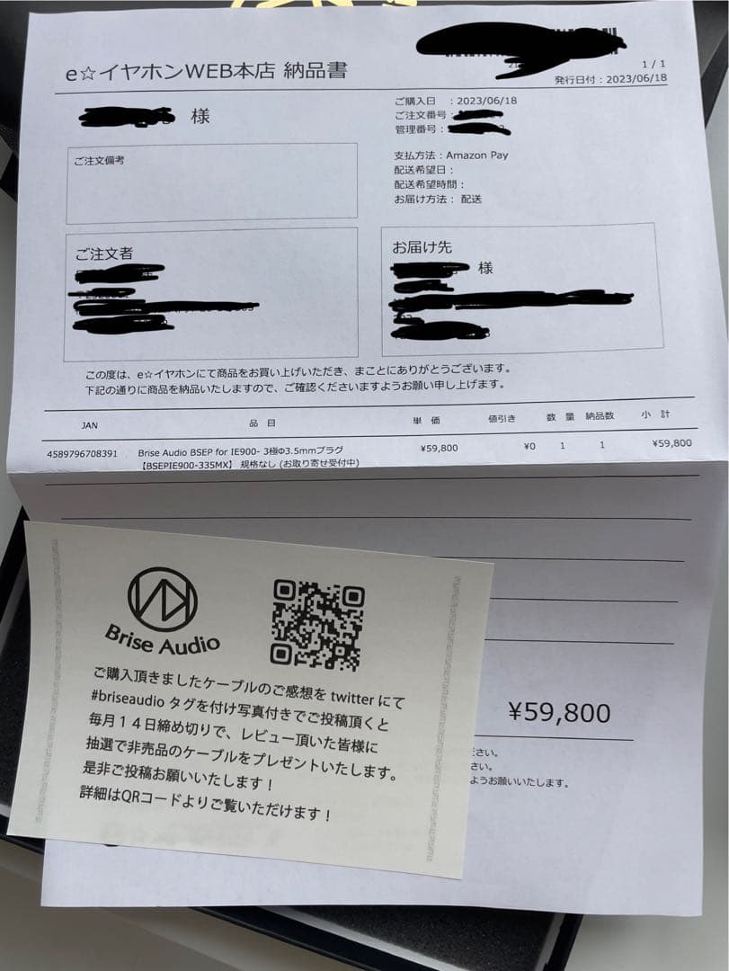 イヤホン Brise Audio BSEP For IE900