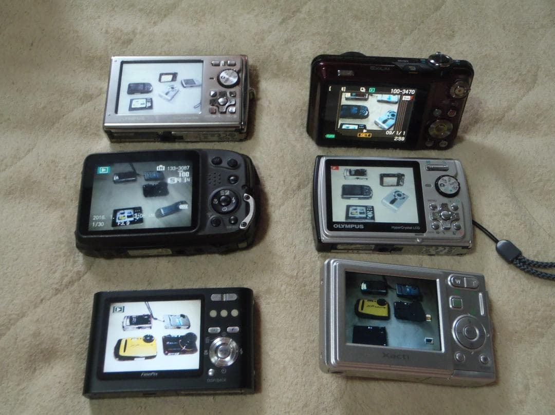 ⭕️ばら売り可♥️動作品 XP90など❤️６台セット❤️スマホ転送★乾電池式など