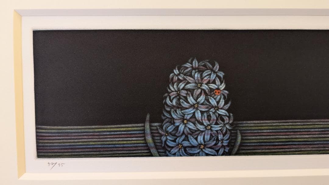 佐藤暢男『飛ぶ蝶』　銅版画（メゾチント）