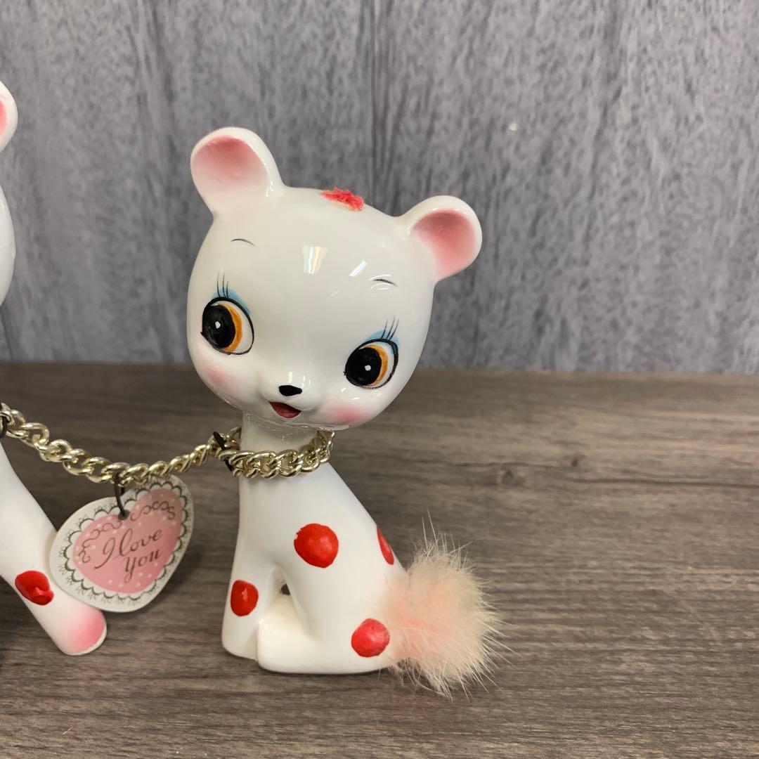 m091701m 内藤ルネ　バンビ　置物　インテリア　陶器　昭和レトロ