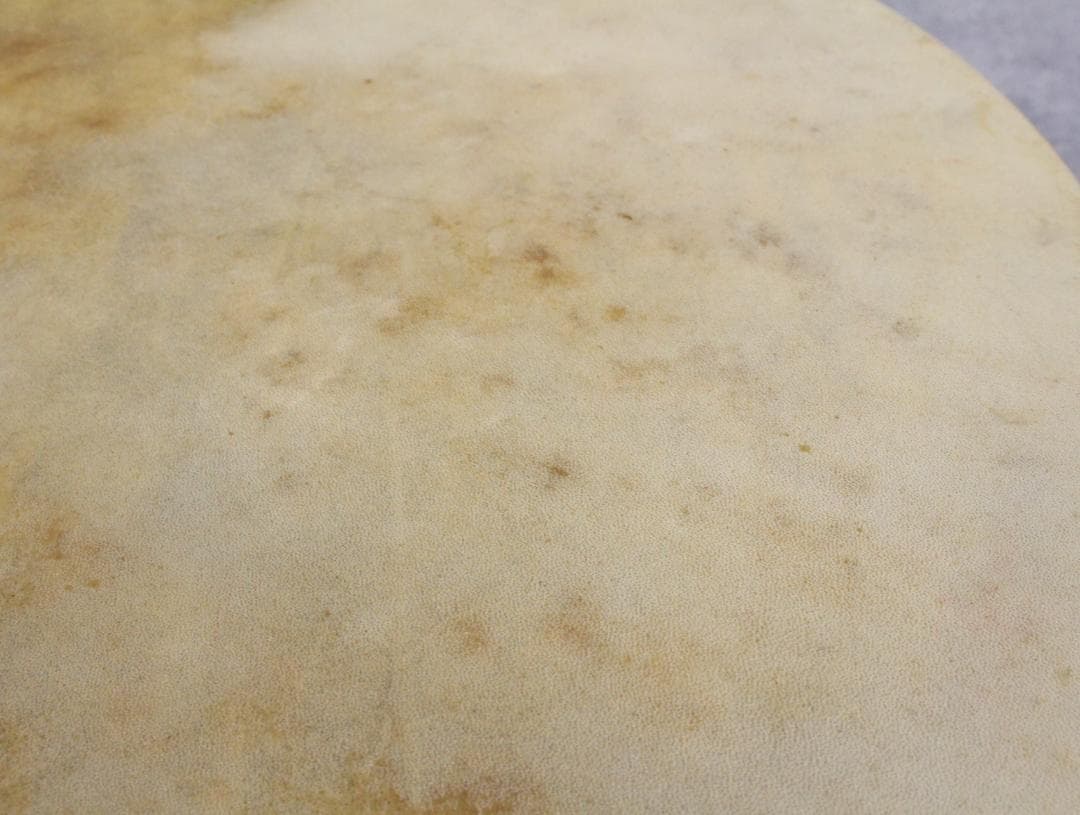 ▲岡田屋太鼓店 平太鼓 固定台・バチ付き 直径約39㎝ 和楽器 打楽器