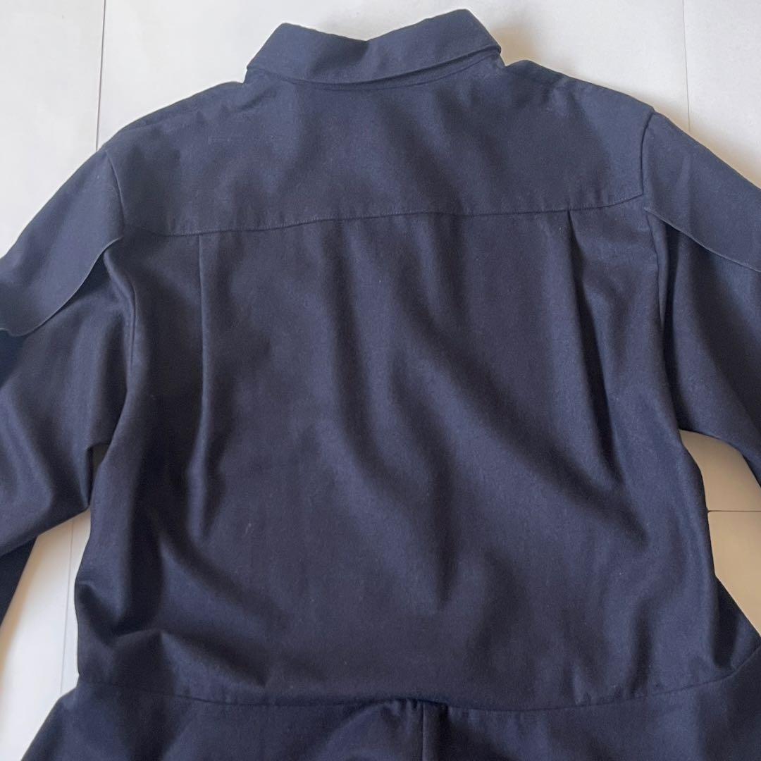 2024 エブール ウールカシミアポプリン リボンタイワンピース 定価10.8万