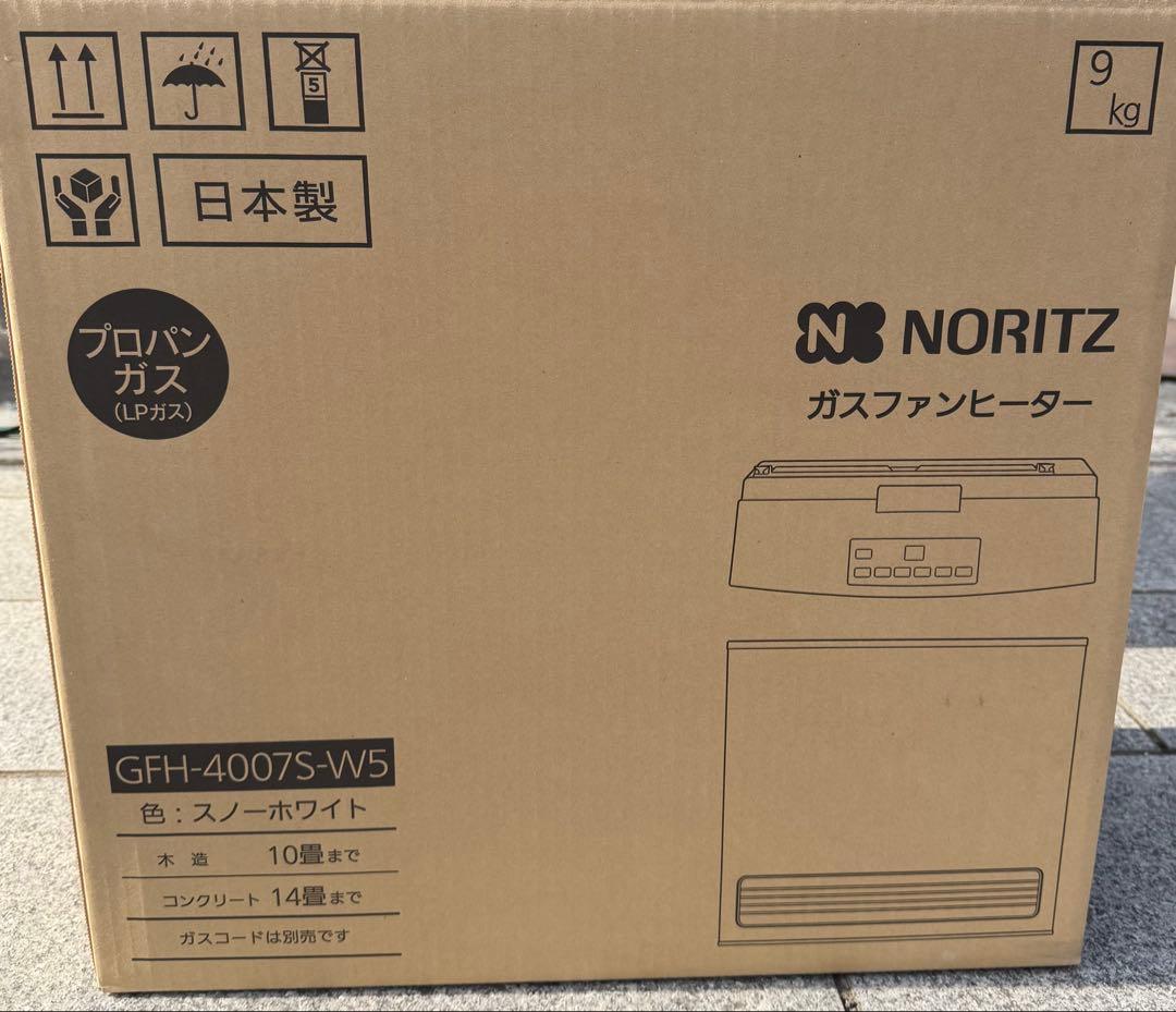 NORITZ プロパンガス　ガスファンヒーター　GFH-4007S-W5