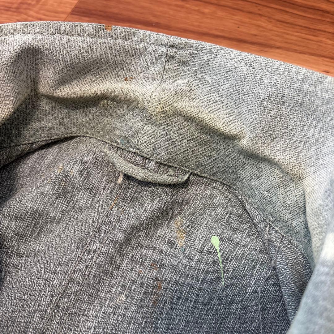 50S~60S リメイク　グリーンシャンブレーカバーオール　ユーロワーク　ドイツ