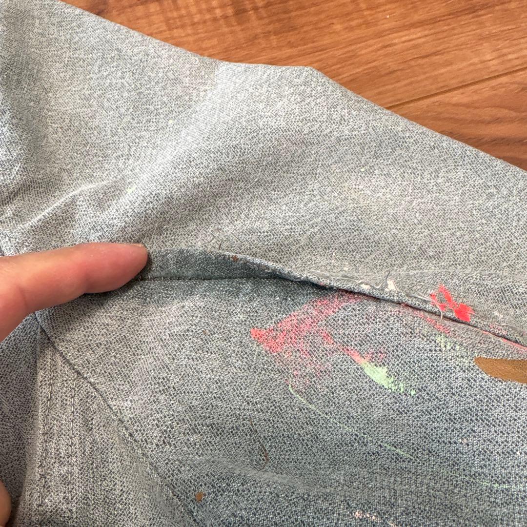 50S~60S リメイク　グリーンシャンブレーカバーオール　ユーロワーク　ドイツ