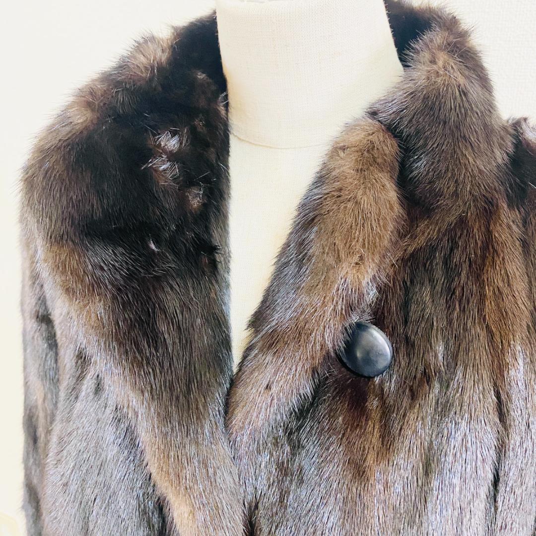 SAGA MINK ブラックミンク 毛皮コート サガミンク『F163