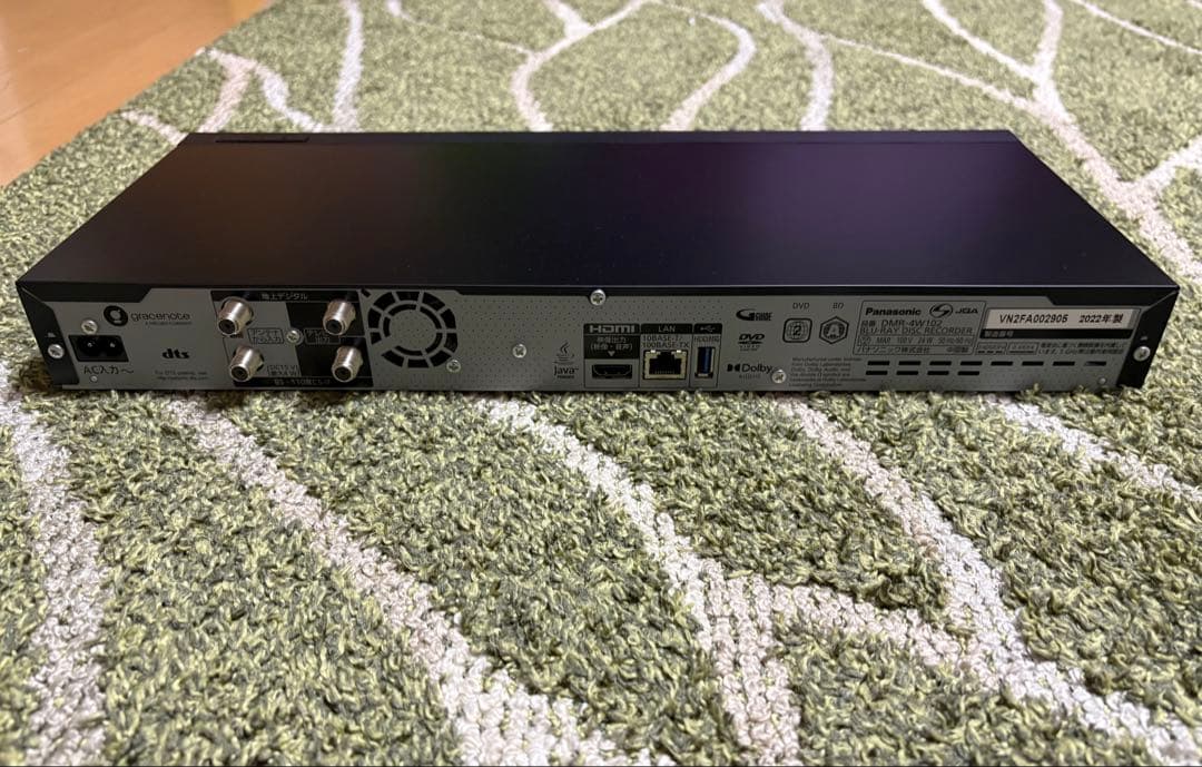 Panasonic DIGA ブルーレイレコーダー DMR-4W102 美品