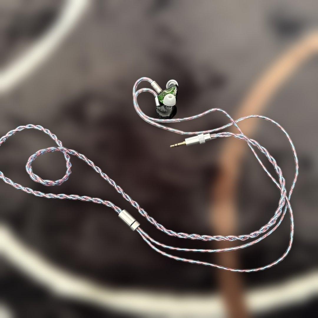 グリーン・ブラック 有線イヤホン リケーブル可能