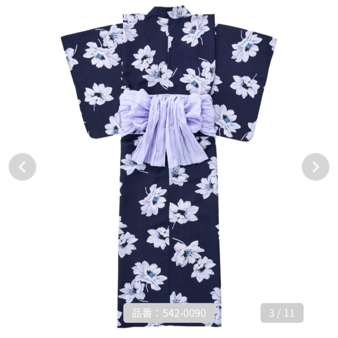 Hinaさん 浴衣 ネイビー ダリア柄 LL〜3L しまむら キャミワンピース