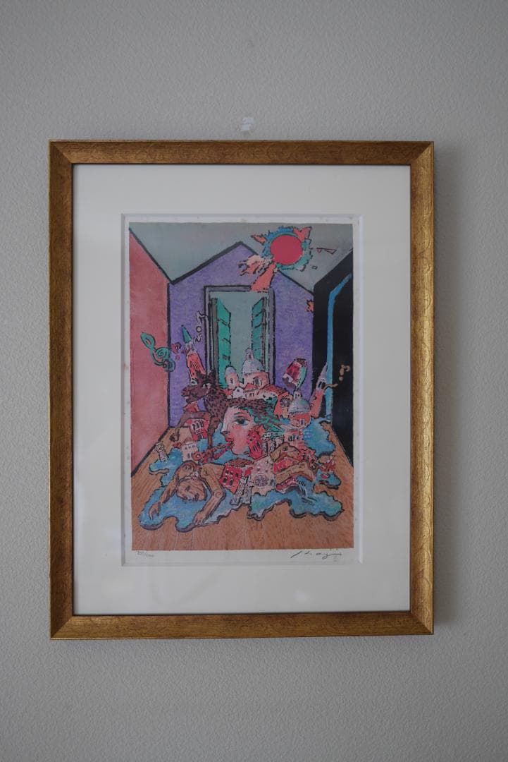 処分 値下げ：絹谷幸二画伯のリトグラフ　題名不詳