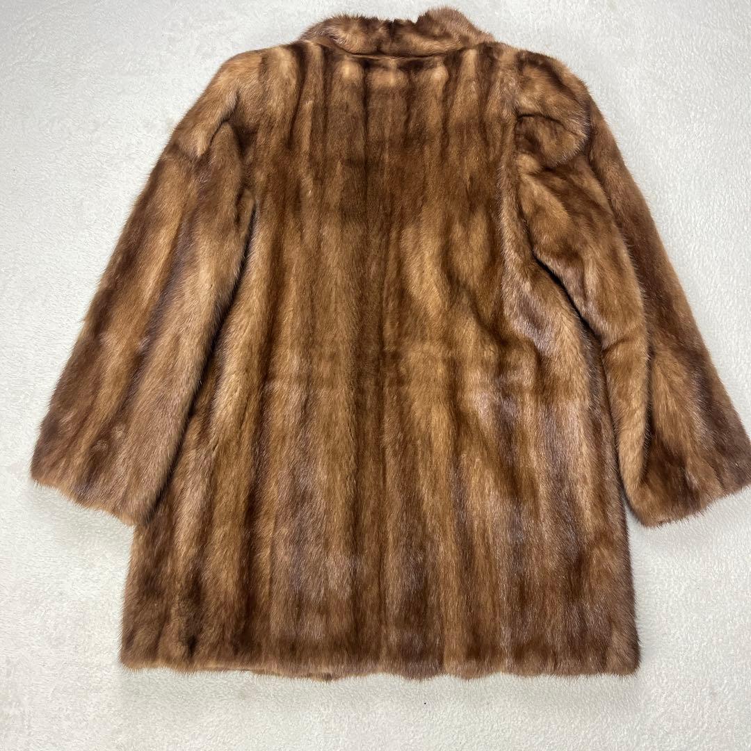 毛皮 リアルファー MINK サガミンク パステルカラー コート Lサイズ