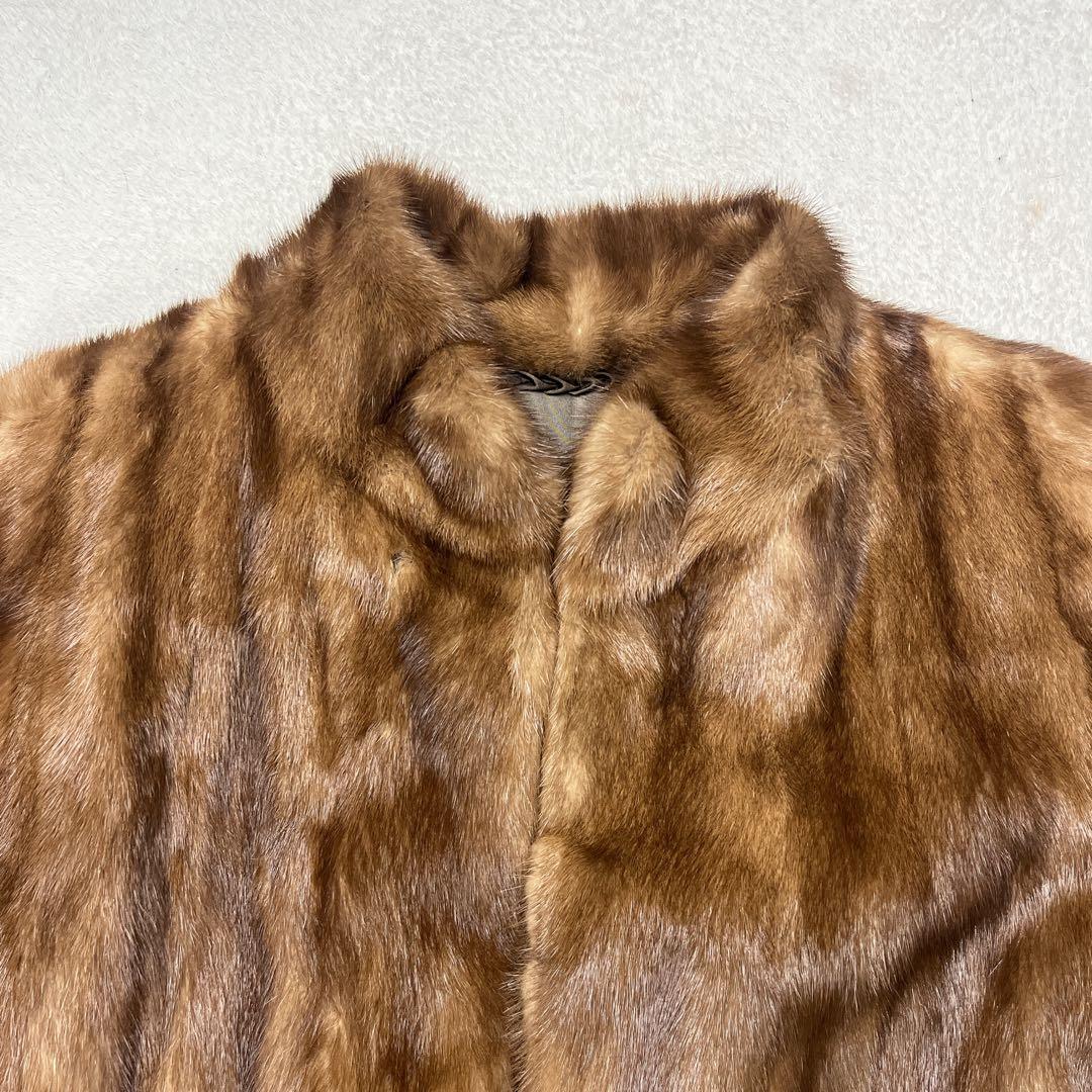 毛皮 リアルファー MINK サガミンク パステルカラー コート Lサイズ