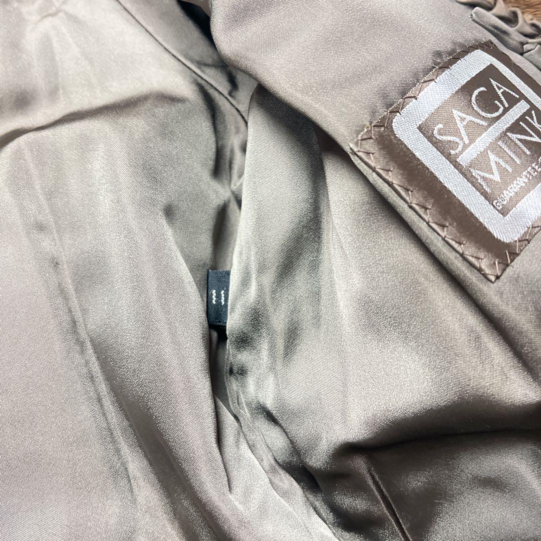 毛皮 リアルファー MINK サガミンク パステルカラー コート Lサイズ