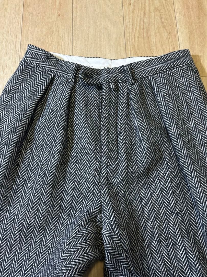 NEAT flannel herringbone トラウザーズ　テーパード　46
