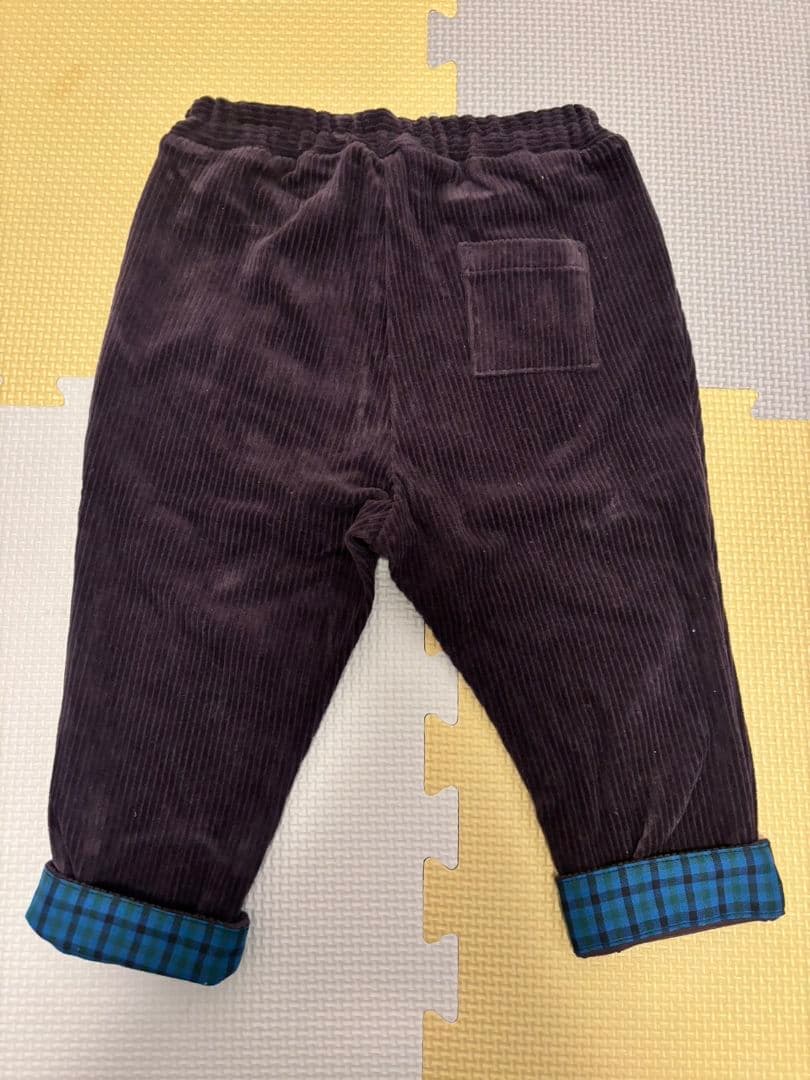 familiar ストライプ 長袖Tシャツ & 長ズボン & リバーシブルベスト