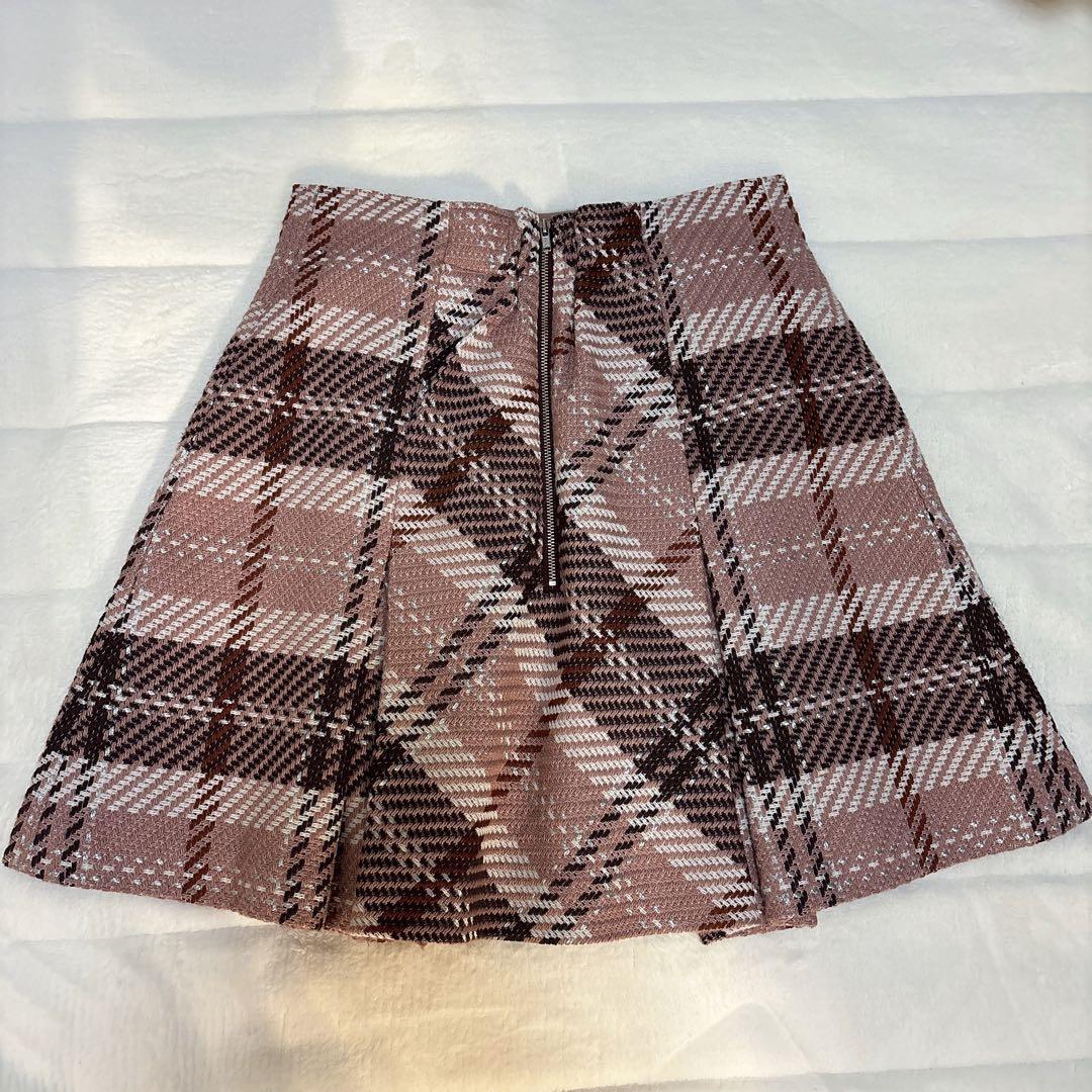 ✨️美品✨️snidel ロービングチェック ミニスカート pink