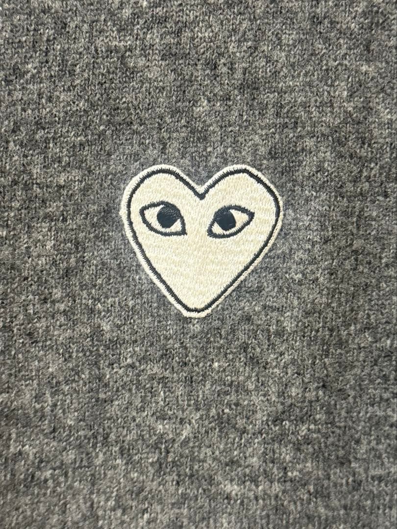 PLAY Comme des Garçons グレー カーディガン XS