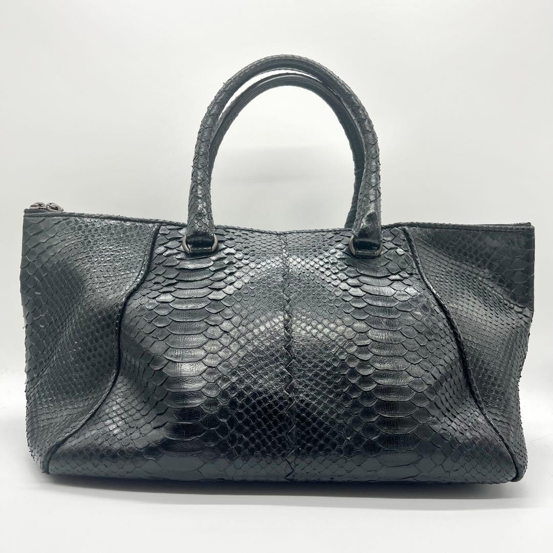 【希少】BOTTEGA VENETA オールパイソン ボストンバッグ