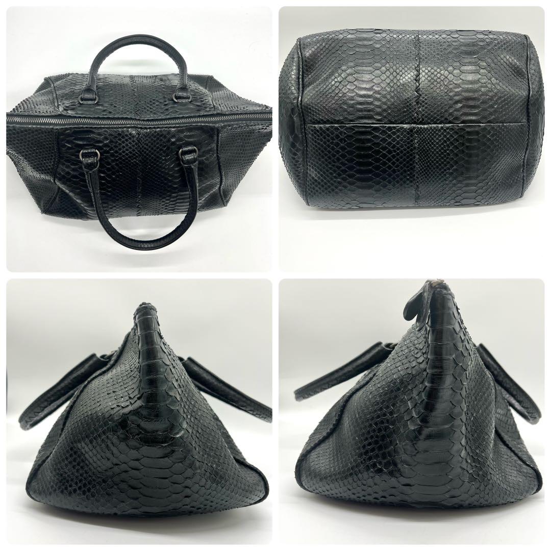 【希少】BOTTEGA VENETA オールパイソン ボストンバッグ