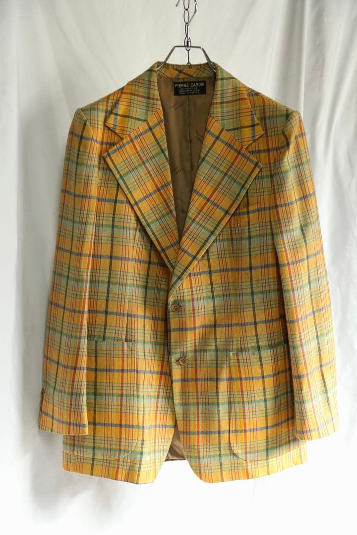 Pierre Cardin テーラードジャケット チェック柄 1970’s