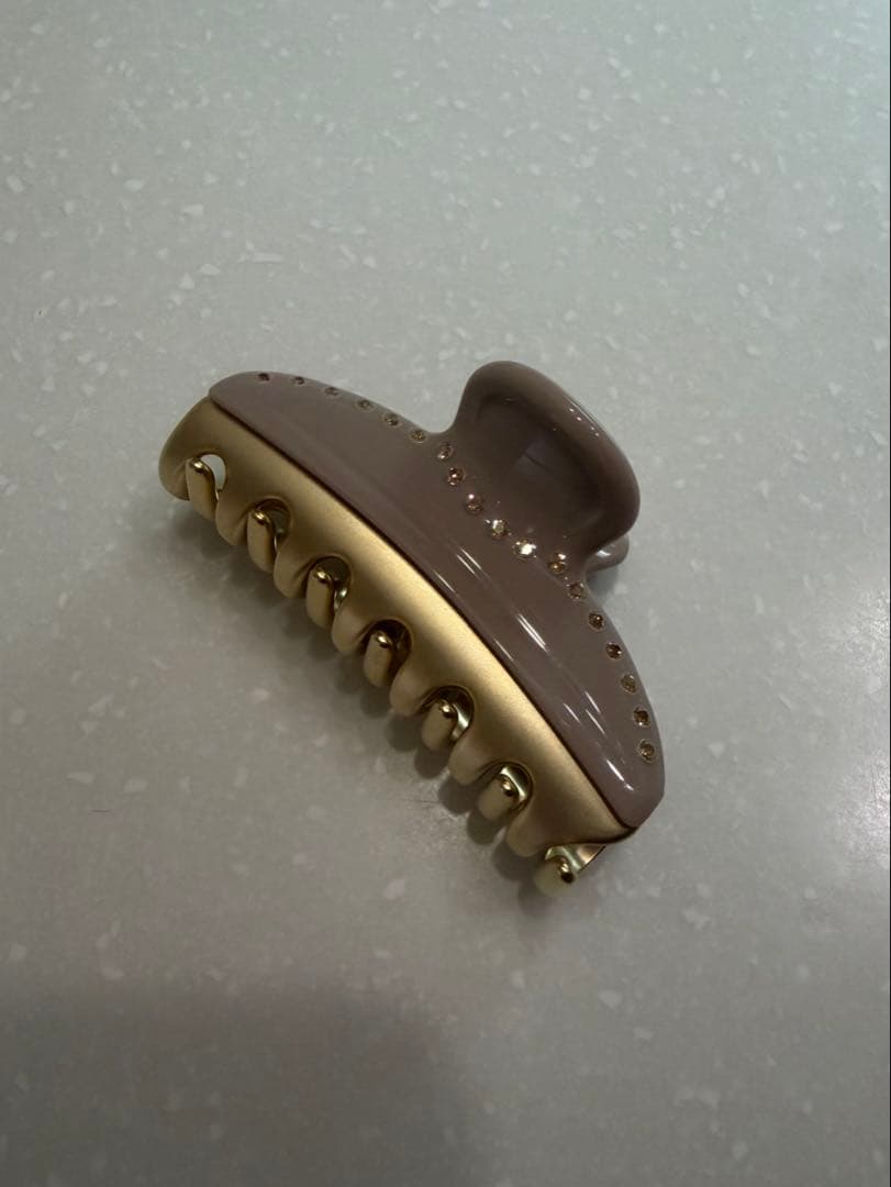 ALEXANDRE DE PARIS ヘアクリップ ベージュピンク　Mサイズ