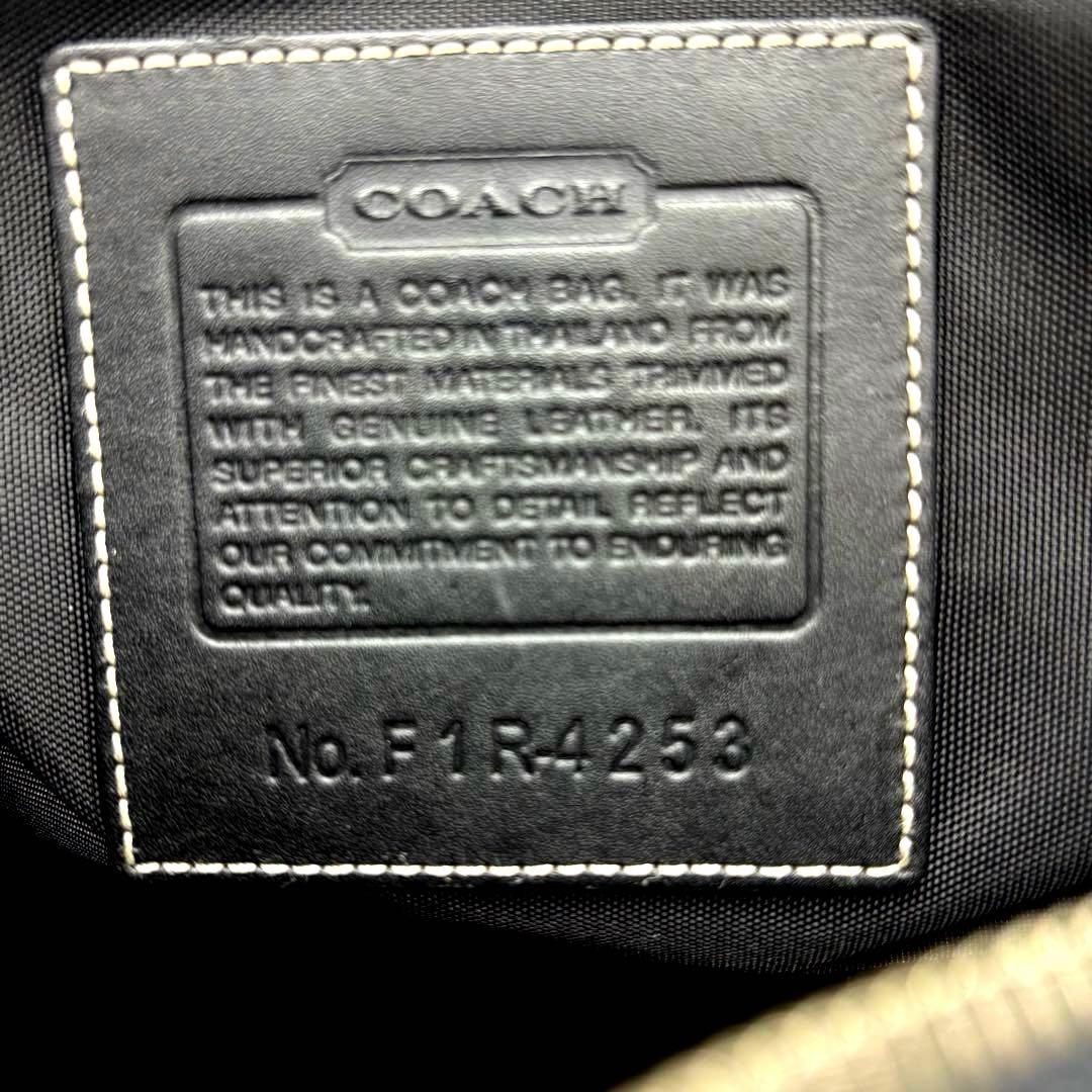 美品COACH コーチ 2way ボストンバッグ シグネチャー ブラック グレー