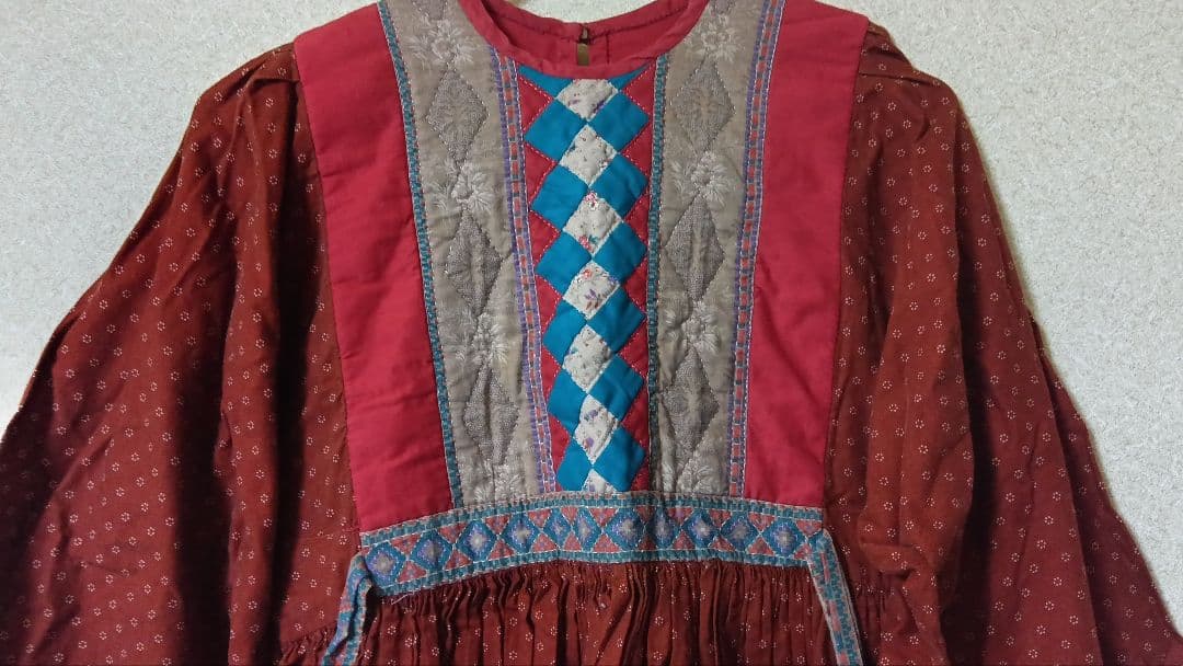 ヴィンテージ 70s パッチワーク アフガンワンピース