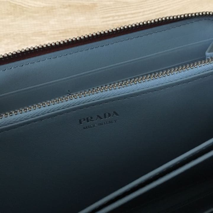 プラダ 長財布 PRADA バイカラー 新品 財布 ピンク